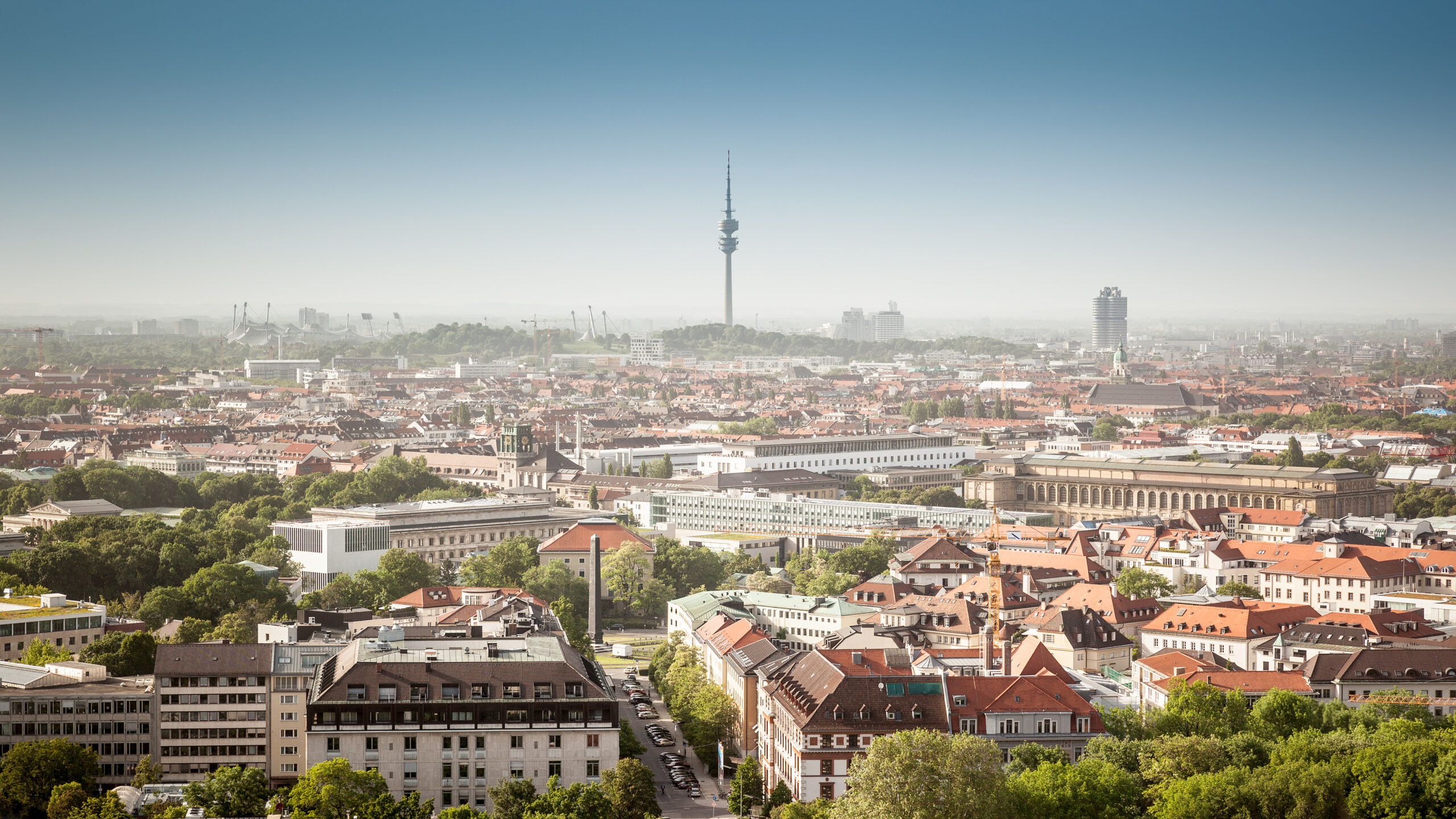 Ein Panorama von München in Bayern, Deutschland
